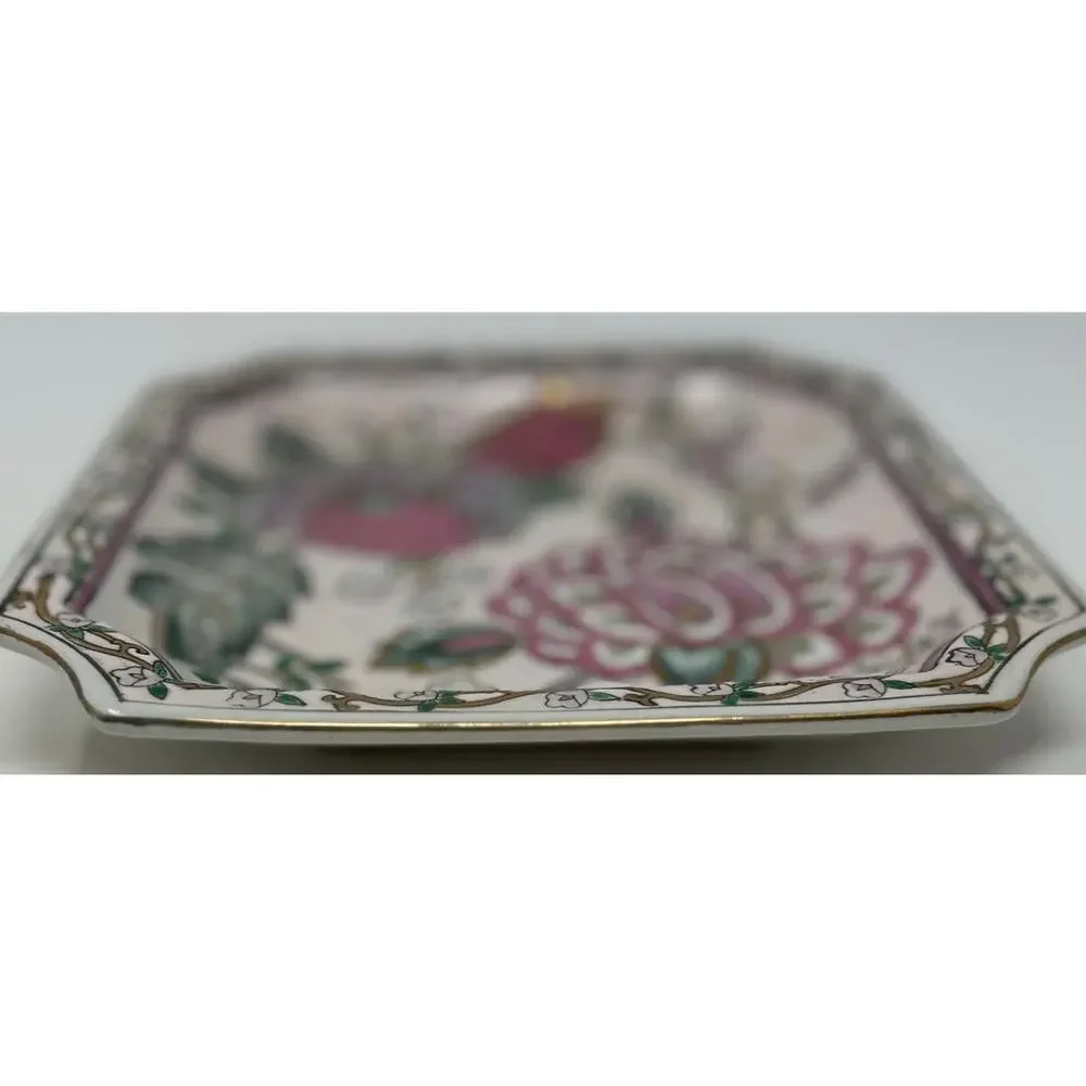 Classic Traditions a JC Penney Exclusive Floral Decor Plate Pink Green‎